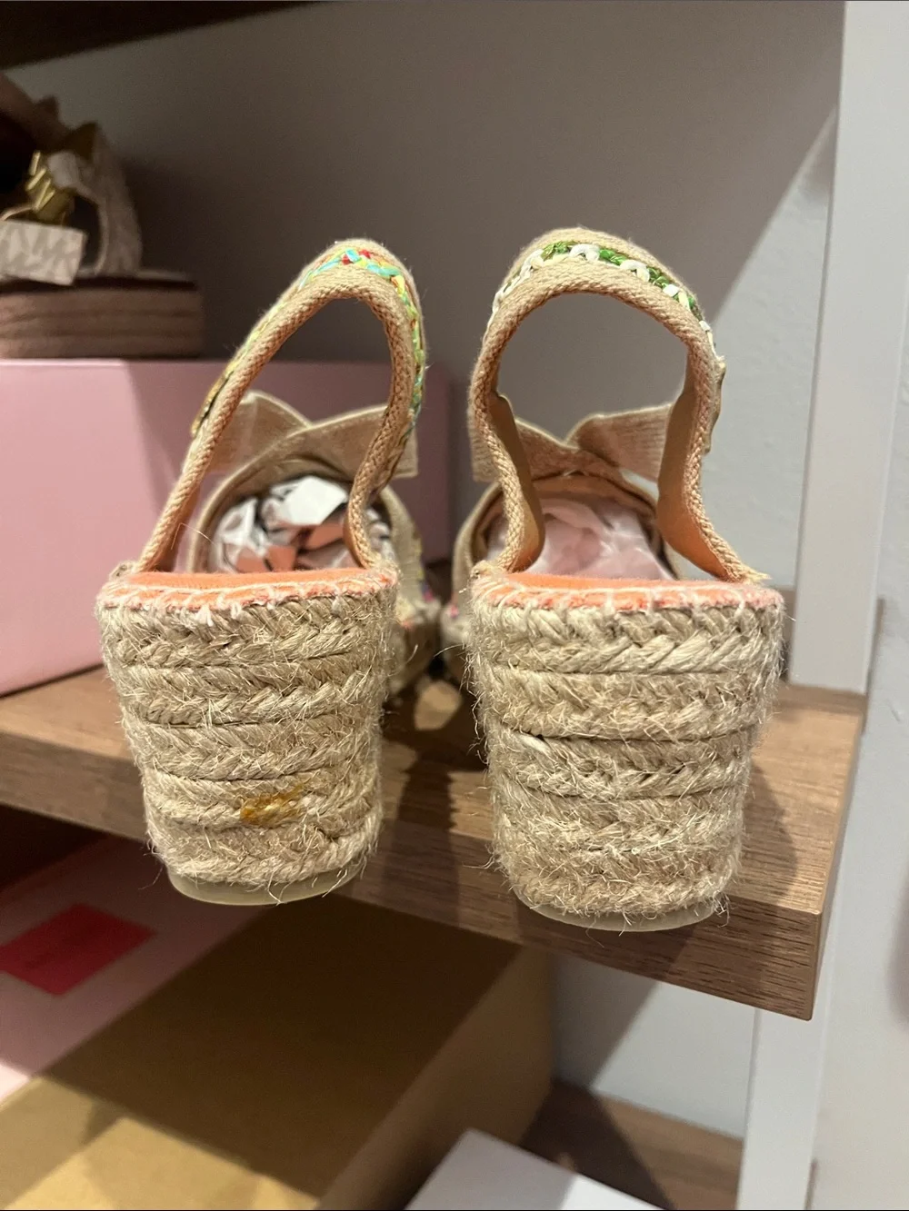 Toni Pons Terra Wedge Espadrille (Sz 39) Multi Beige